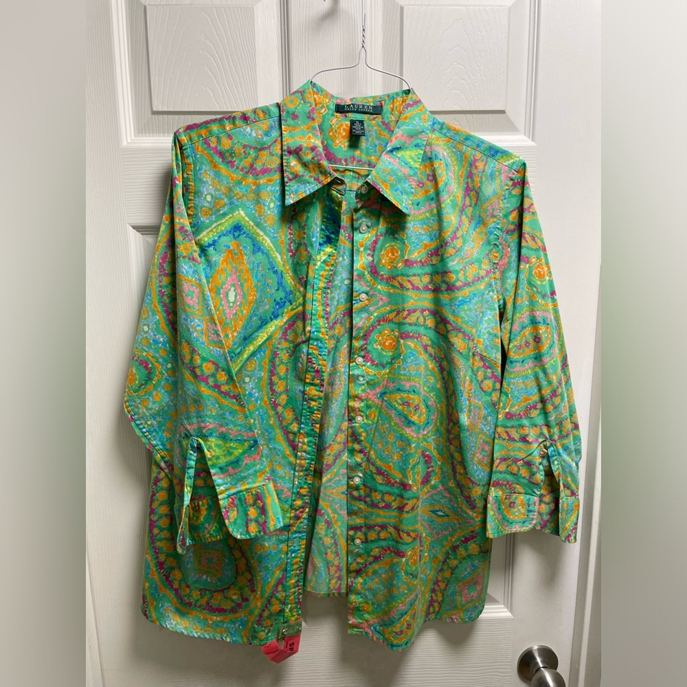 Ralph Lauren button down shirt size 1x EUC